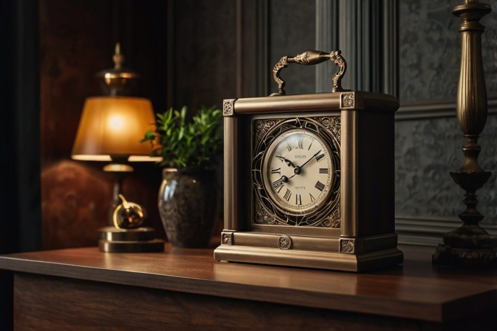 Đồng hồ decor kệ sang trọng