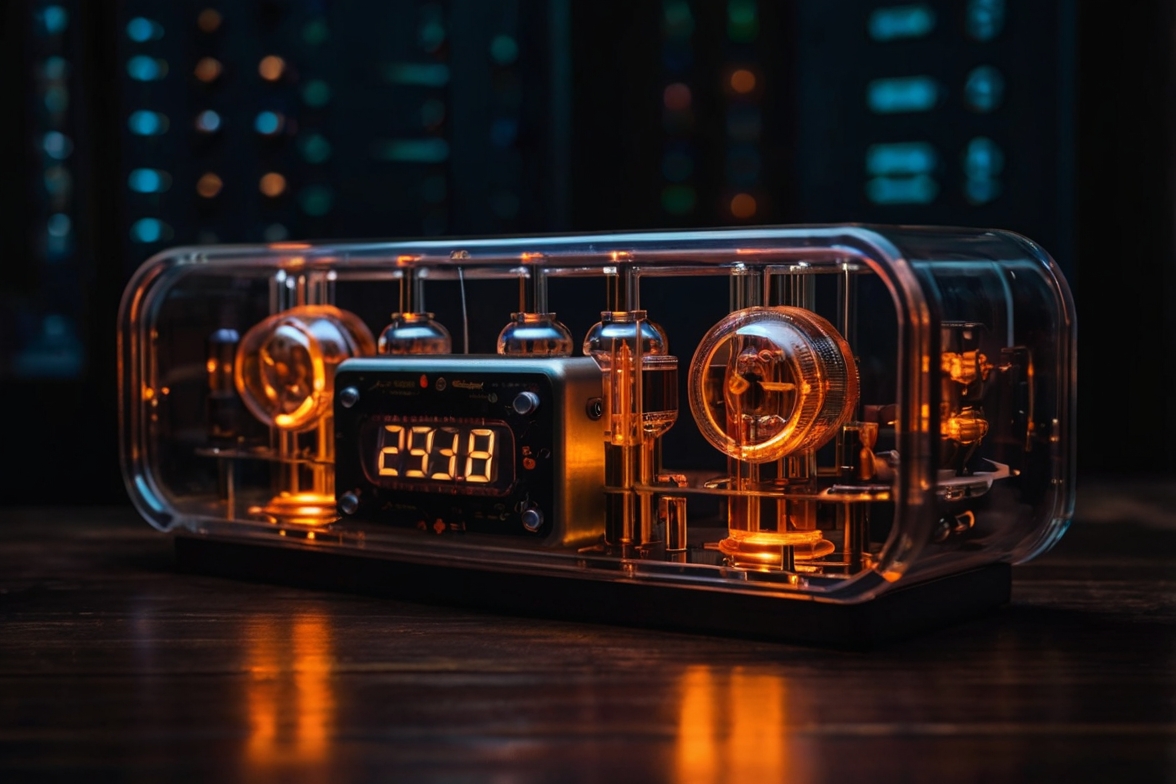 Đồng hồ gaming Nixie - đồng hồ decor de bàn