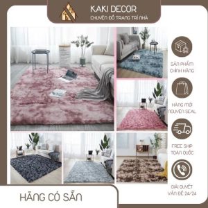 Thảm nhung decor phòng ngủ đơn giản